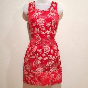 Vintage 90s Ralph Lauren Black Label Red Gold Dress ✨